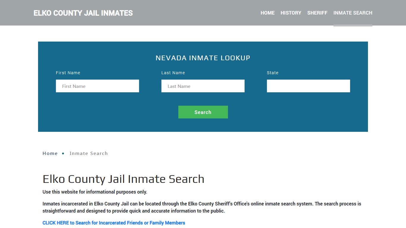 Elko County, NV Detainee Lookup